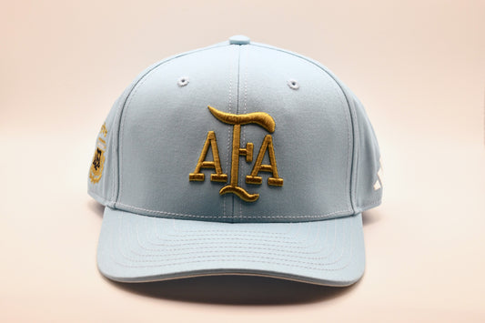 Adidas Argentina AFA Snapback Hat Cap Light Blue Gold OSFM Soccer New Tags
