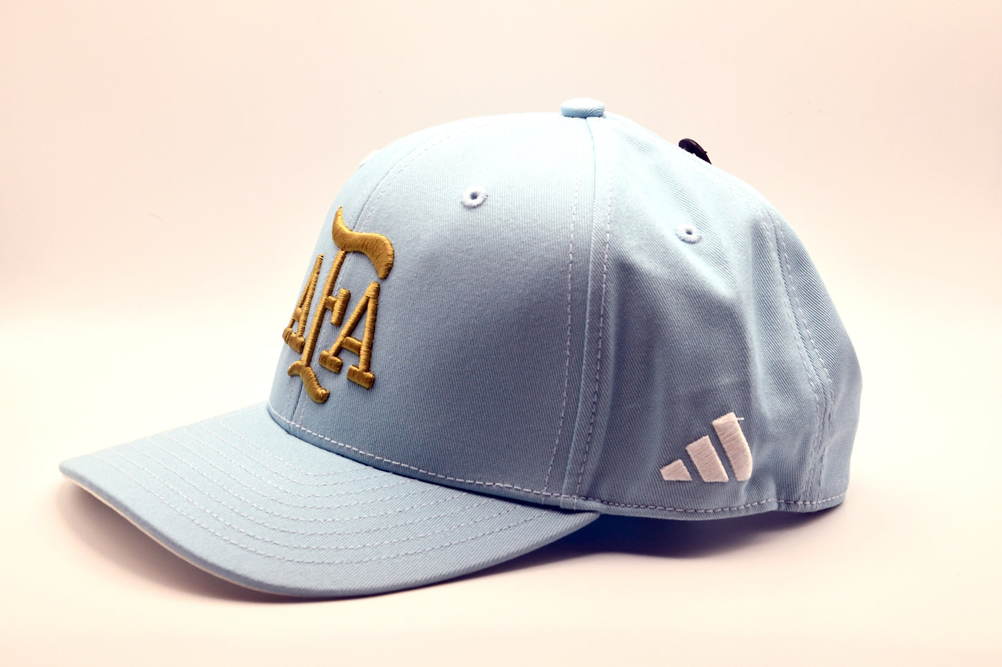 Adidas Argentina AFA Snapback Hat Cap Light Blue Gold OSFM Soccer New Tags