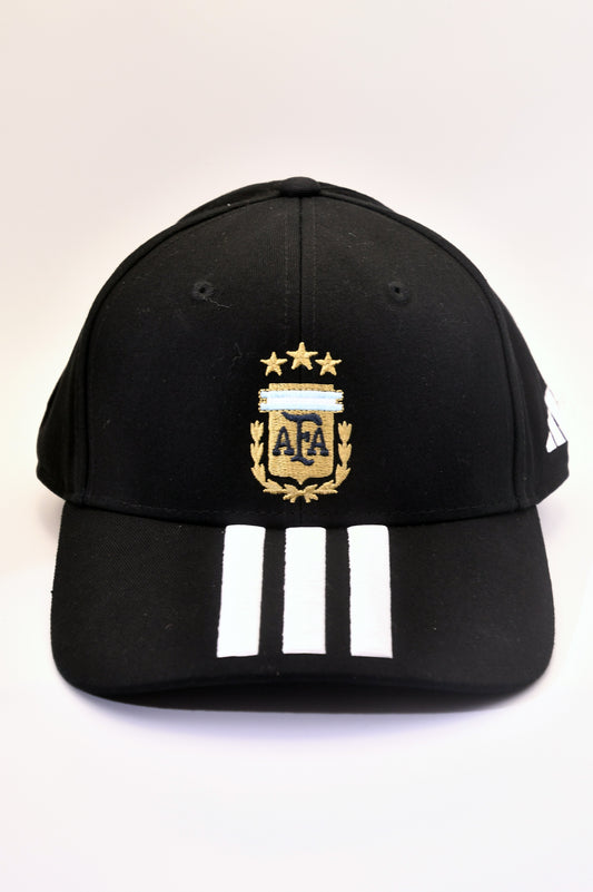 Adidas Argentina AFA Black Baseball Cap Hat OSFM Adjustable Soccer NWT