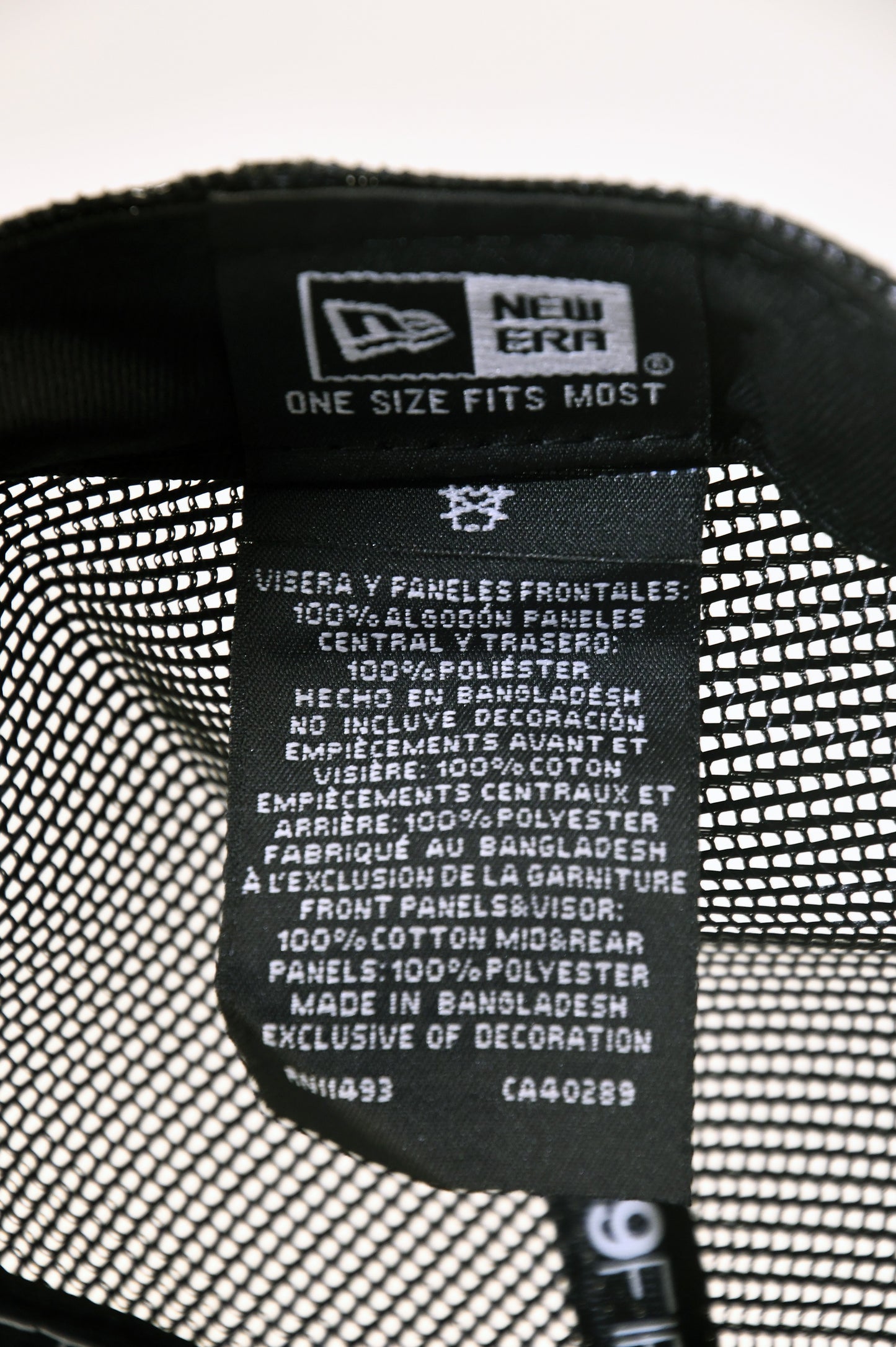 New Era 9FIFTY LaFontaine Family Strong Trucker Snapback Hat Black Mesh Cap