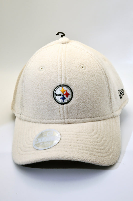 New Era Pittsburgh Steelers 9FORTY Womens Sherpa Fleece Hat Cream OSFM NWT