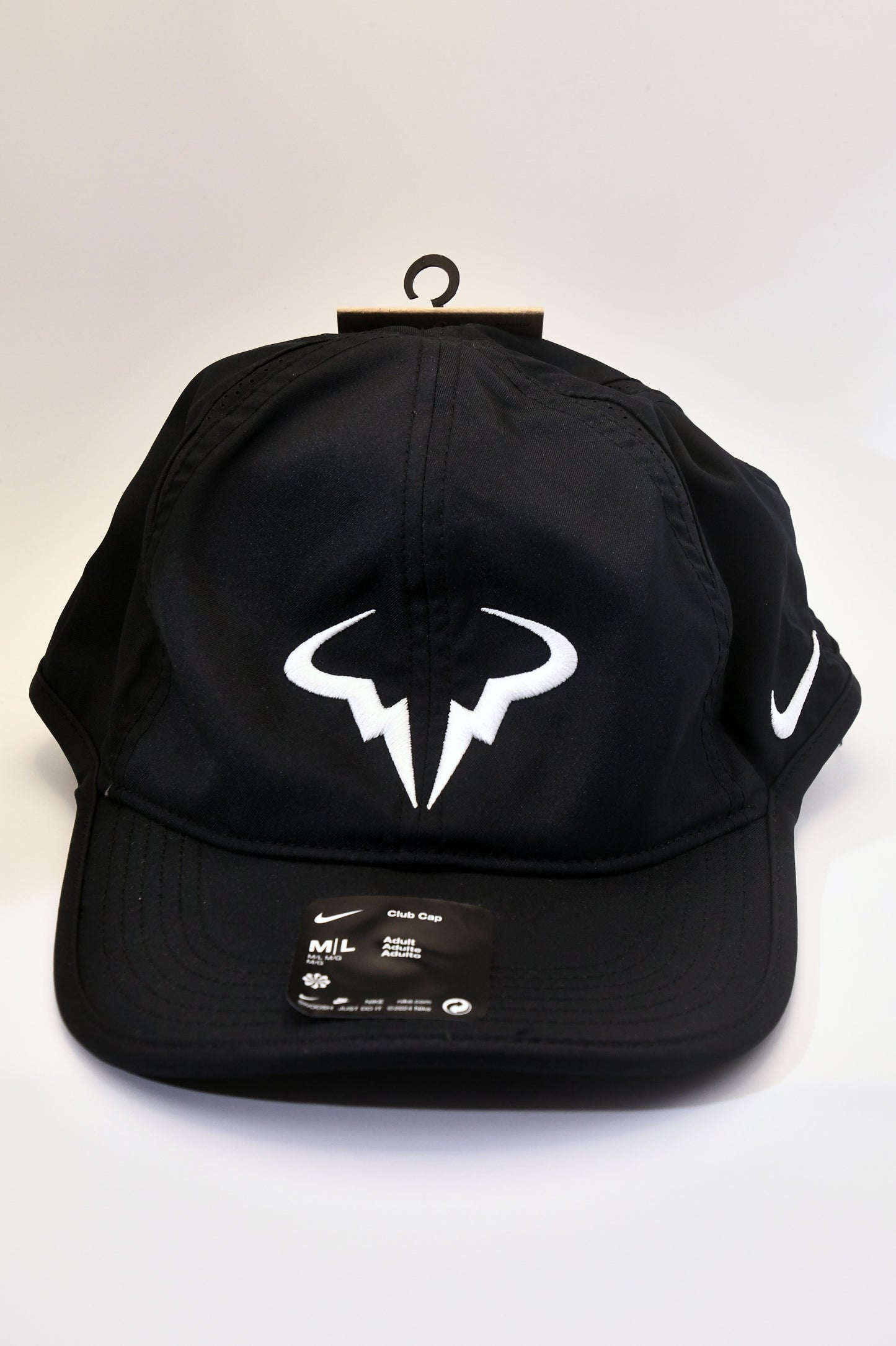 Nike Rafa Nadal Dri-FIT Club Cap Black M/L Adjustable Tennis Hat FB5600-010 NWT