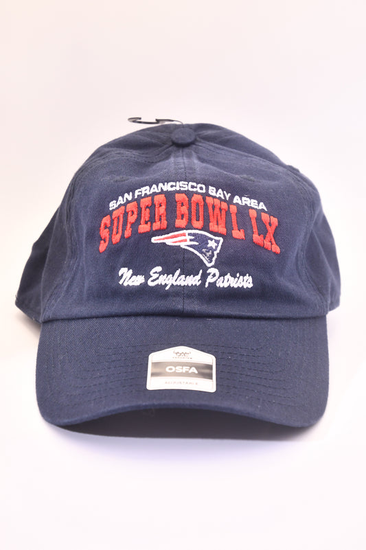 New England Patriots Super Bowl LIX adjustable navy blue NFL hat by Fan Favorite