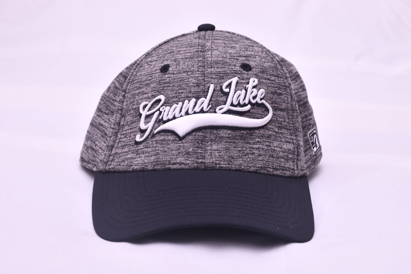Grand Lake The Game A-Flex Stretch Fit Hat L/XL Gray Black Baseball Cap NWT