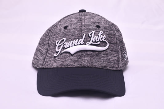 Grand Lake The Game A-Flex Stretch Fit Hat L/XL Gray Black Baseball Cap NWT