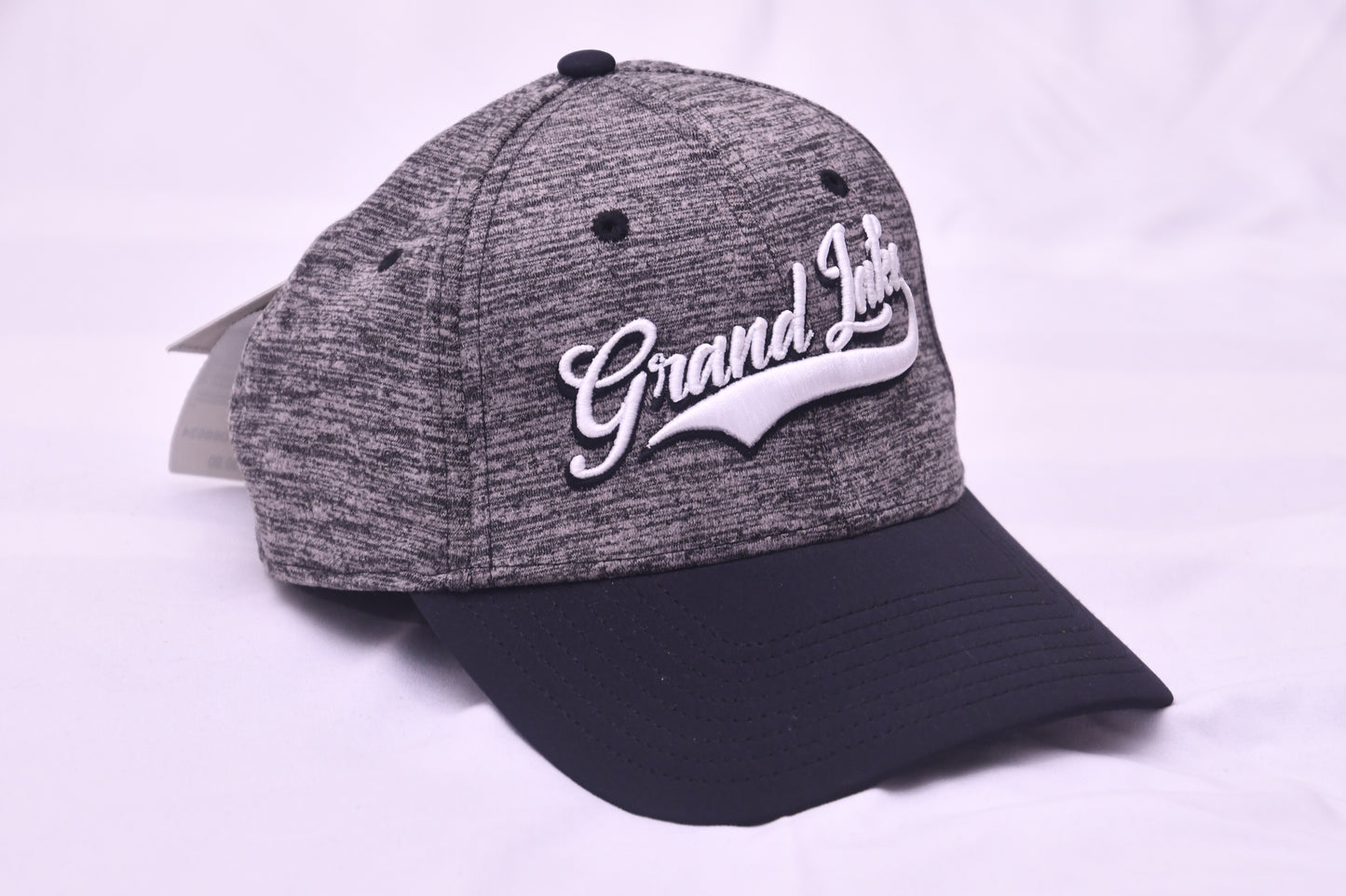 Grand Lake The Game A-Flex Stretch Fit Hat L/XL Gray Black Baseball Cap NWT