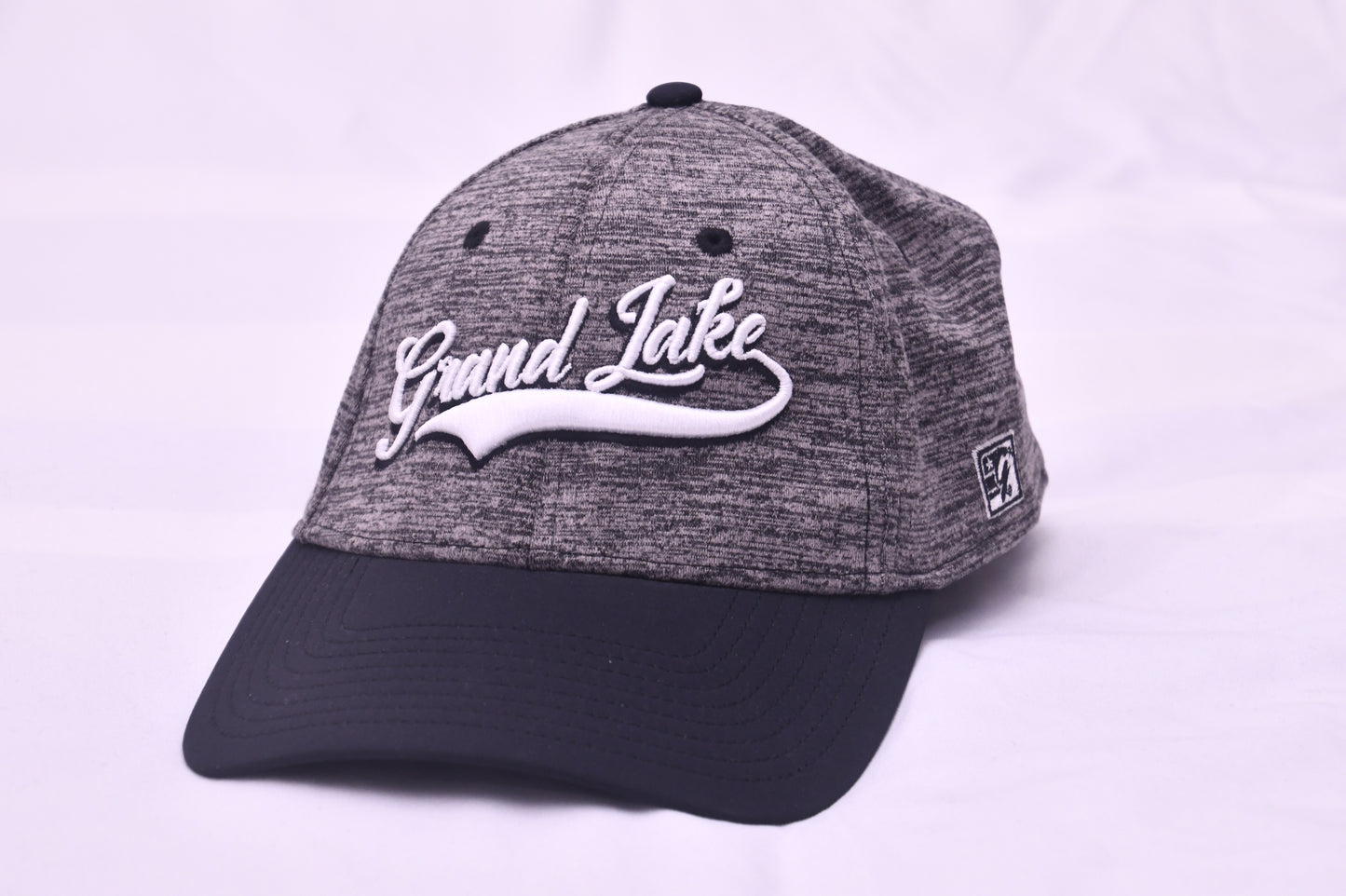 Grand Lake The Game A-Flex Stretch Fit Hat L/XL Gray Black Baseball Cap NWT