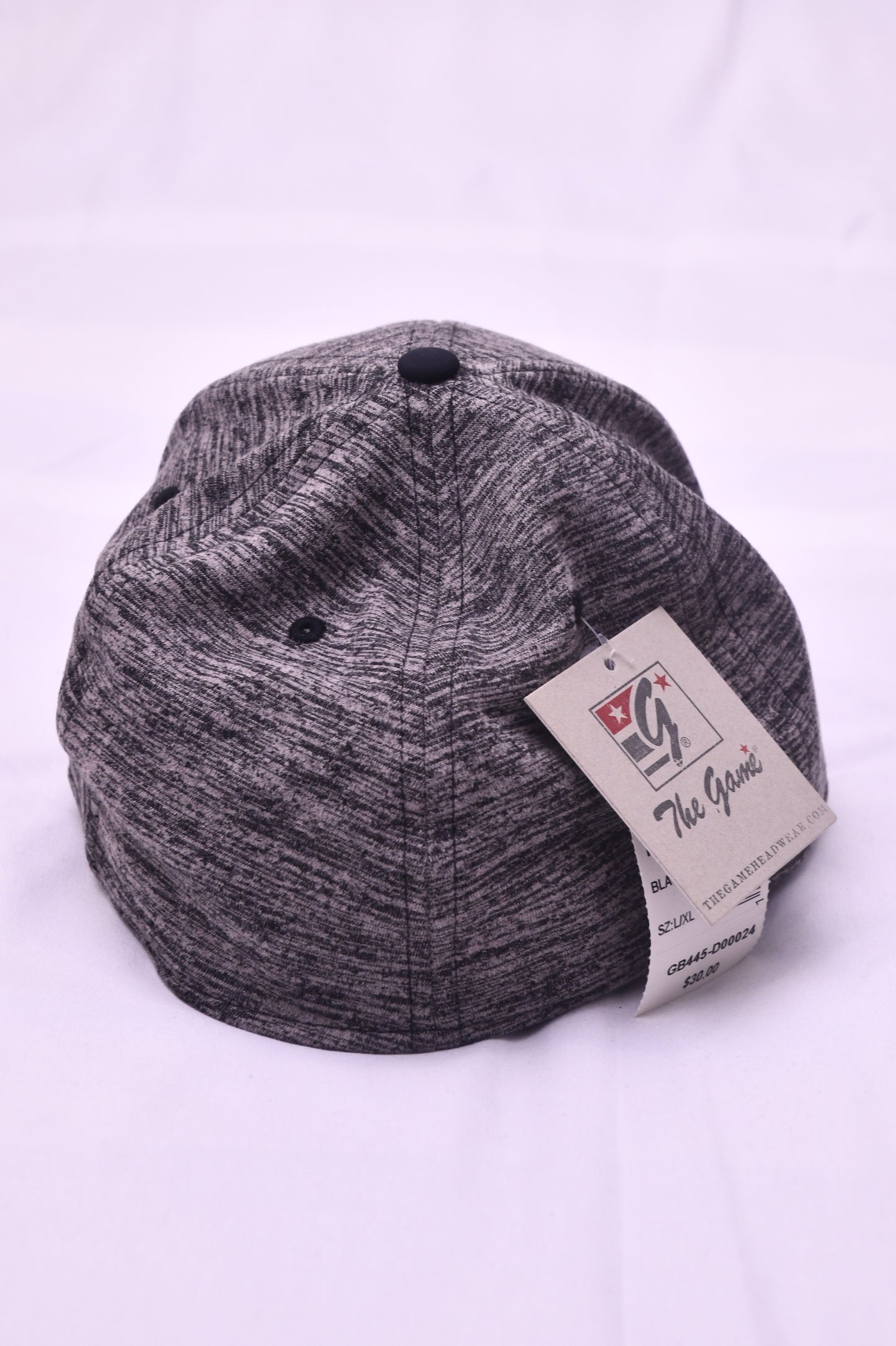 Grand Lake The Game A-Flex Stretch Fit Hat L/XL Gray Black Baseball Cap NWT