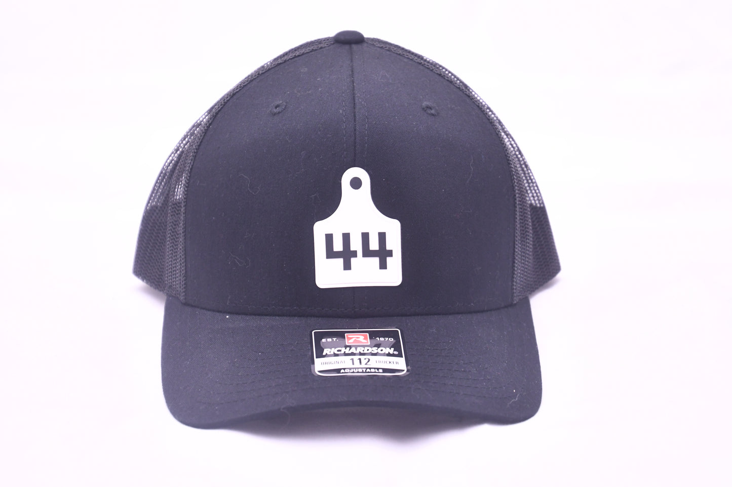 Richardson 112 Trucker Hat Black Snapback Adjustable Custom 44 Patch Cap
