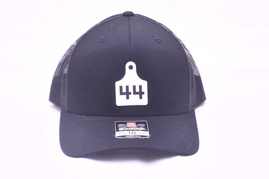 Richardson 112 Trucker Hat Black Snapback Adjustable Custom 44 Patch Cap
