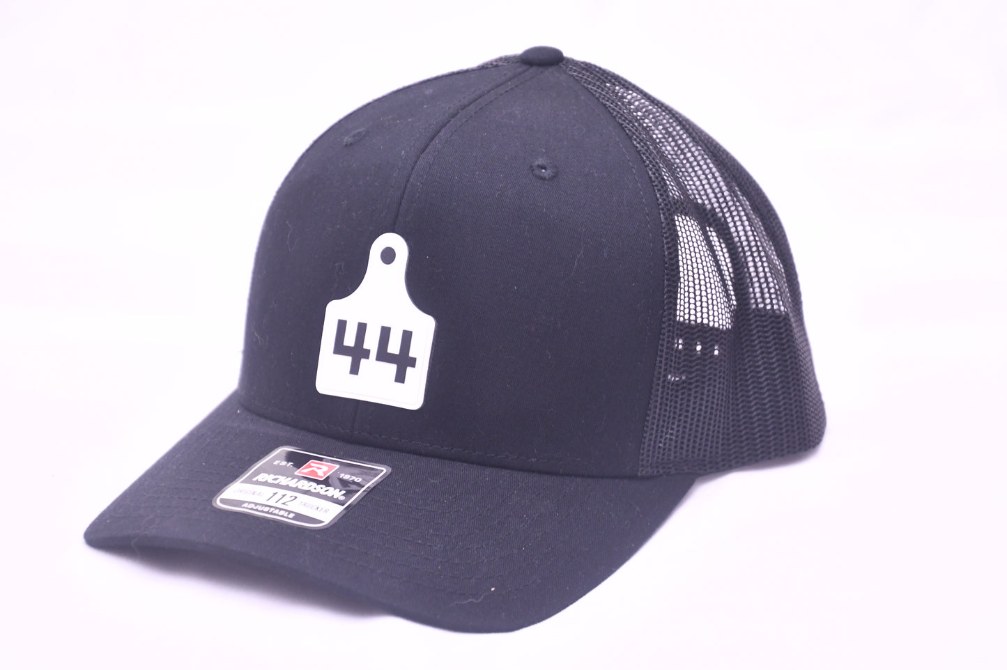 Richardson 112 Trucker Hat Black Snapback Adjustable Custom 44 Patch Cap
