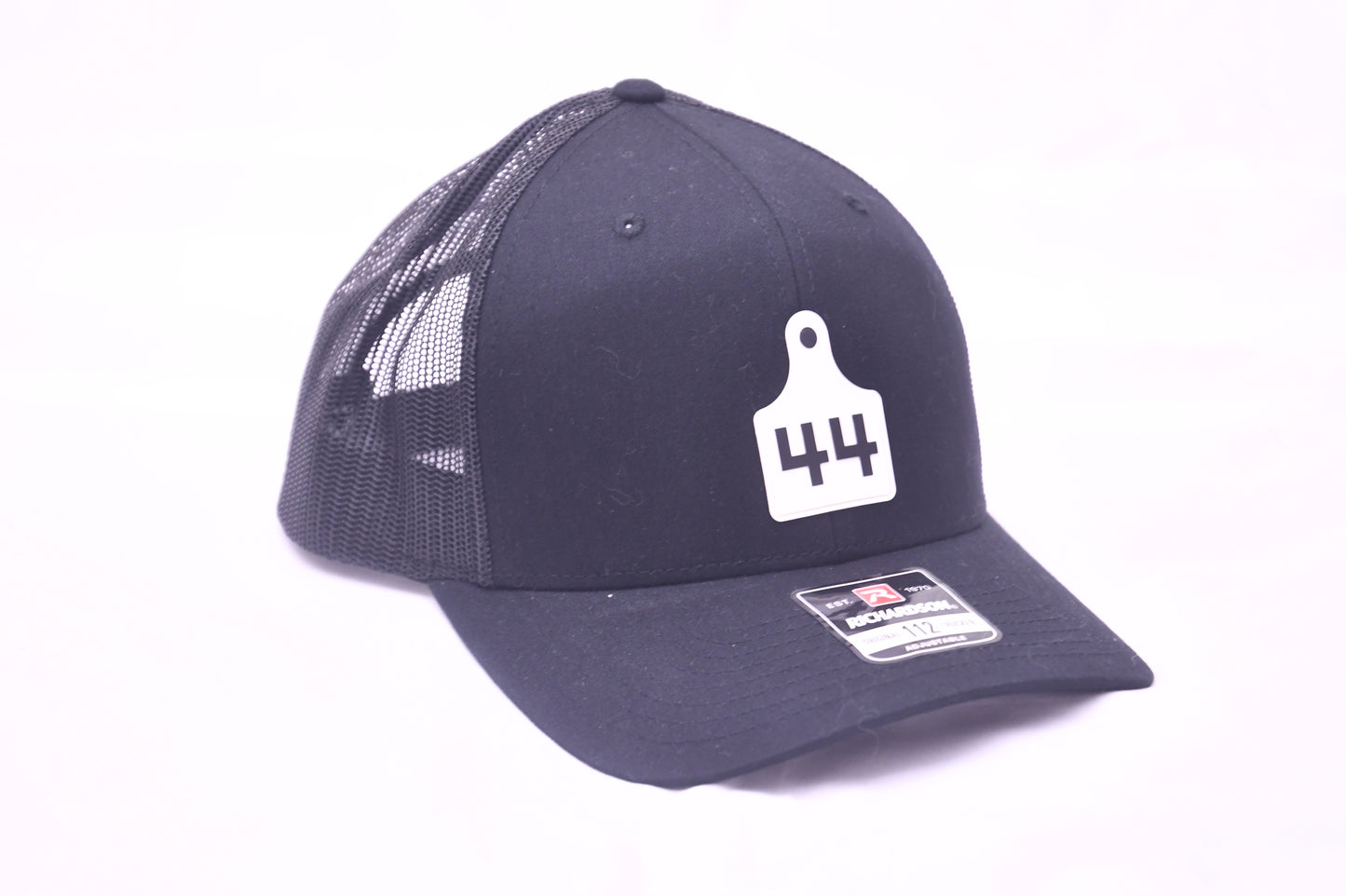 Richardson 112 Trucker Hat Black Snapback Adjustable Custom 44 Patch Cap