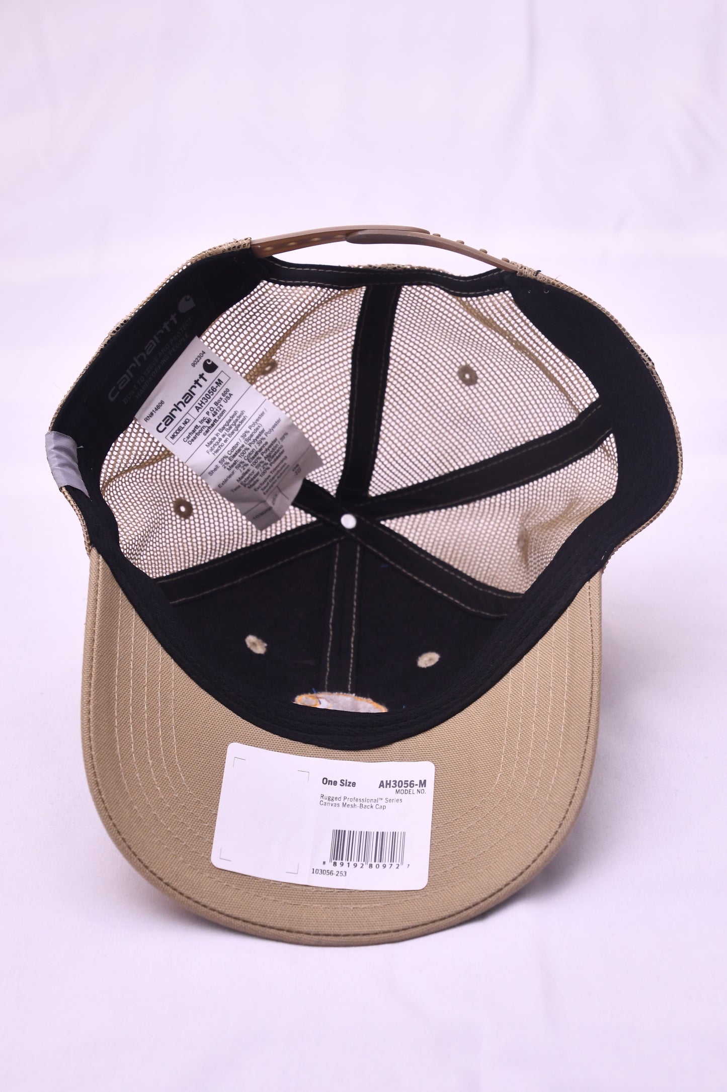 Carhartt Blake's Hard Cider Co Canvas Mesh Trucker Hat Cap Tan Snapback NWT OS