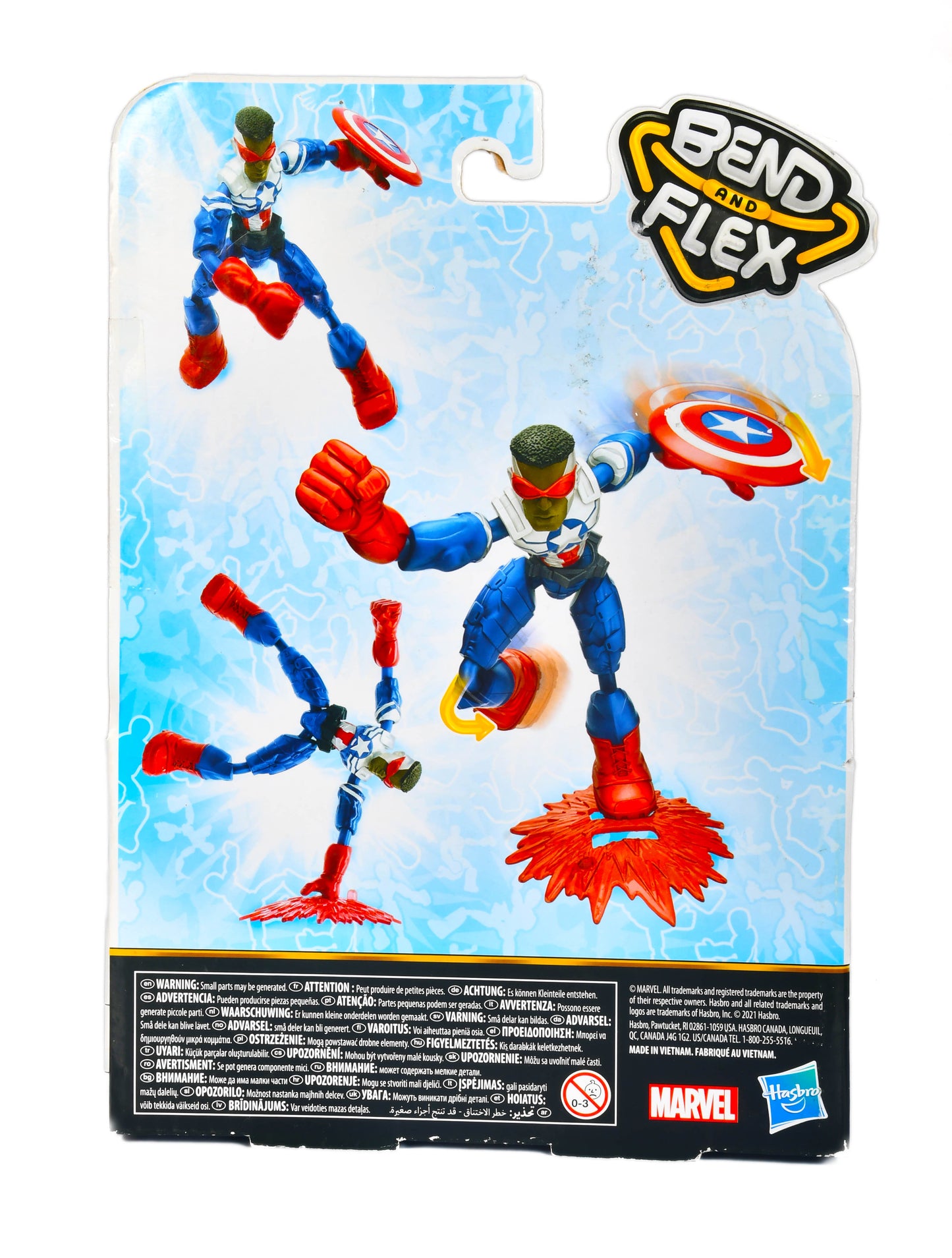 Hasbro Marvel Avengers Black  CAPTAIN AMERICA  6" Bend & Flex Action Figure