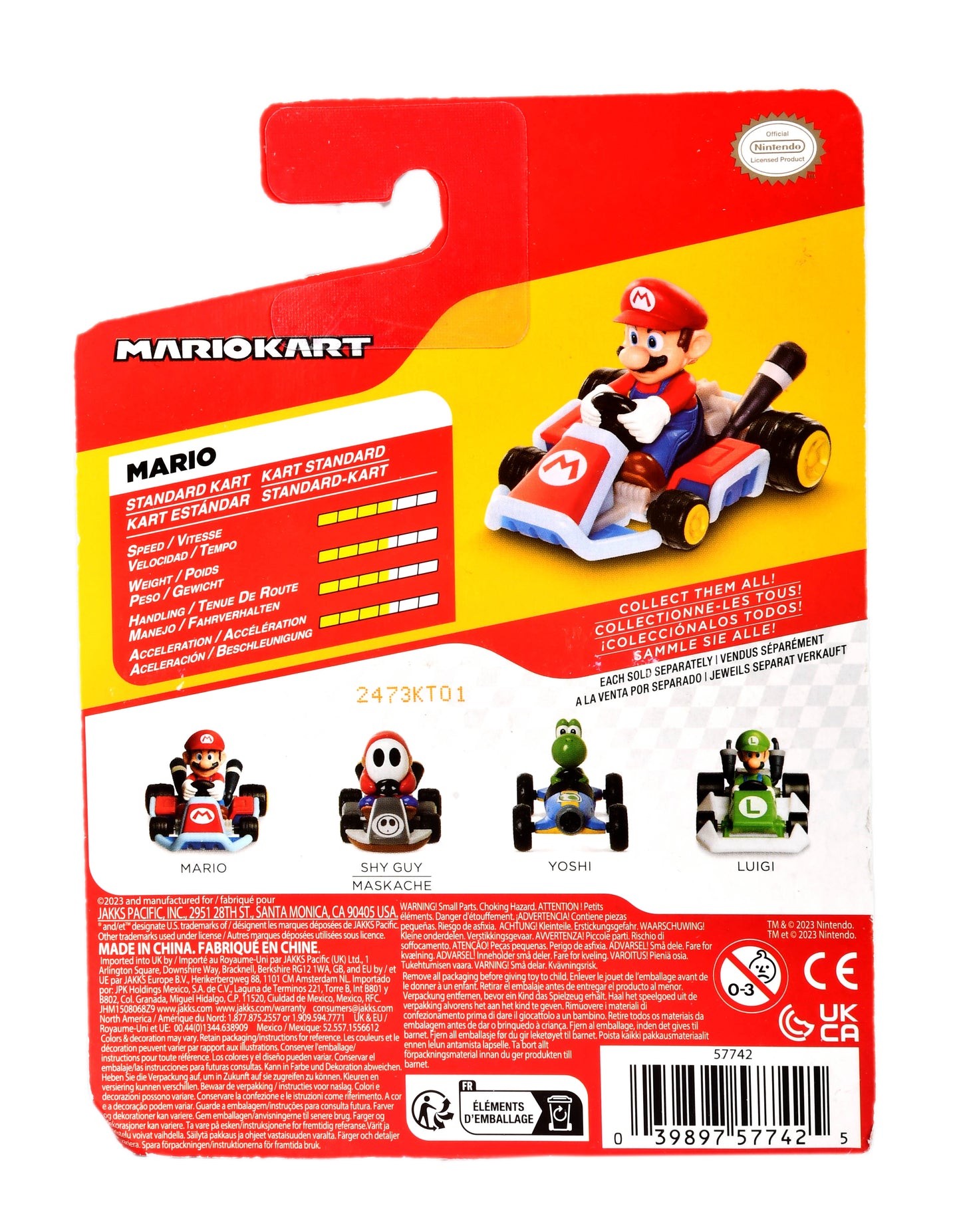 Jakks Pacific World of Nintendo Mario Kart MARIO 2.5" Mini Figure