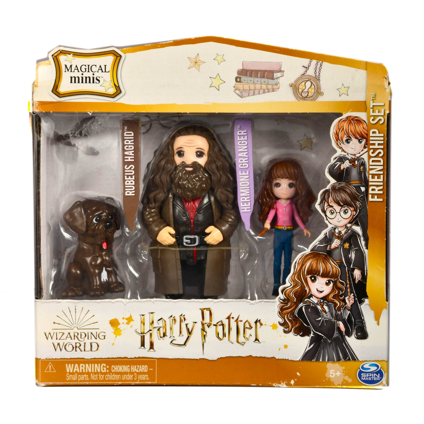 Wizarding World Harry Potter, Magical Minis Hermione and Rubeus Hagrid Friendship Set with Creature, Kids Toys for Ages 5 and up