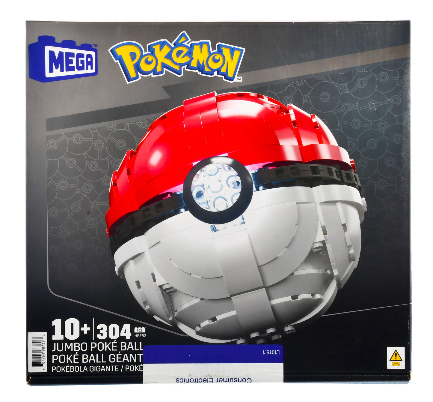 Mega Construx Pokemon Jumbo Poke Ball HBF53 10+ 304 pcs Light Up