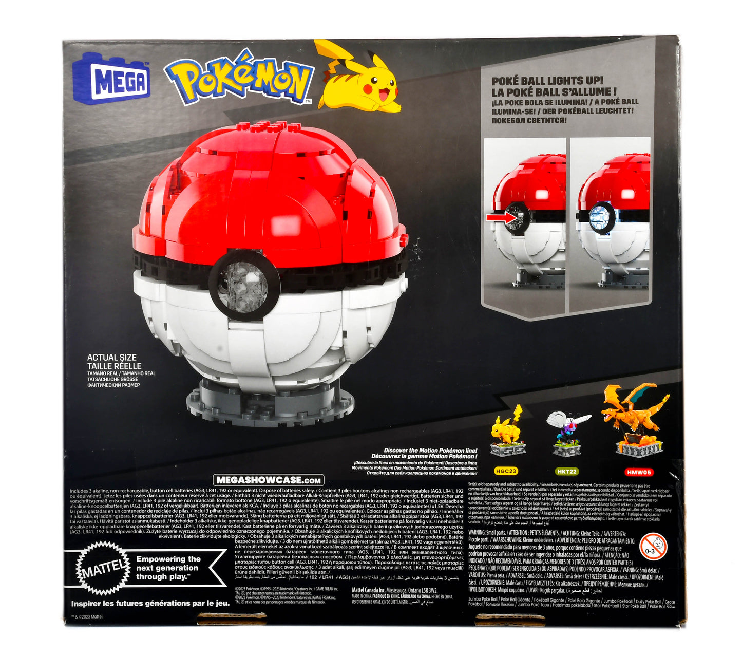 Mega Construx Pokemon Jumbo Poke Ball HBF53 10+ 304 pcs Light Up