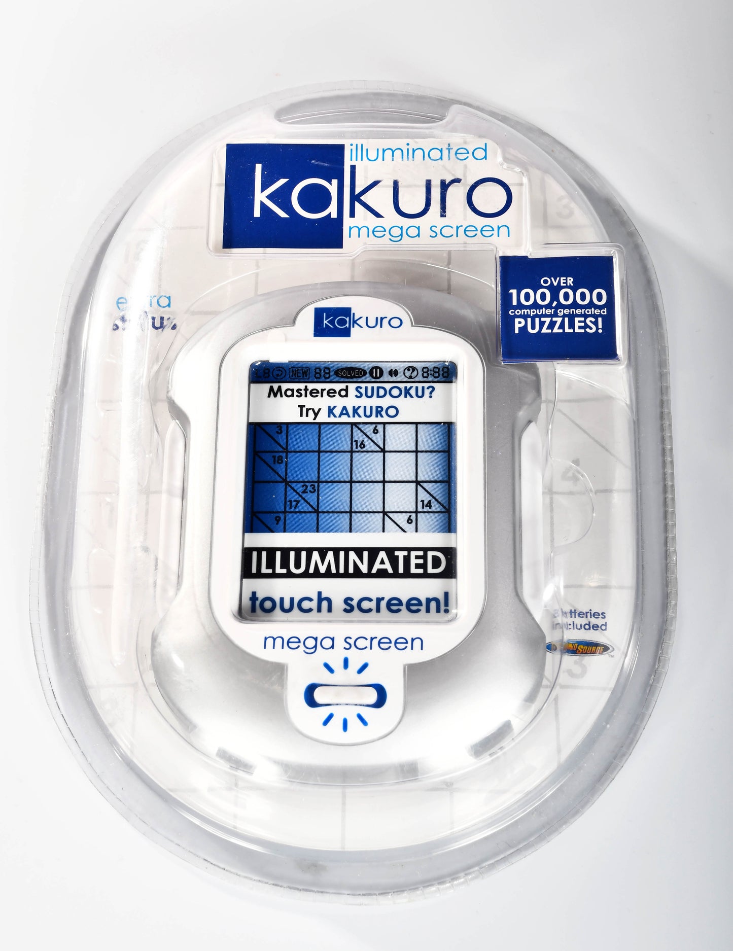 Kakuro Illuminated Mega Touch Screen Logic Puzzle Techno Source Travel Game NIB