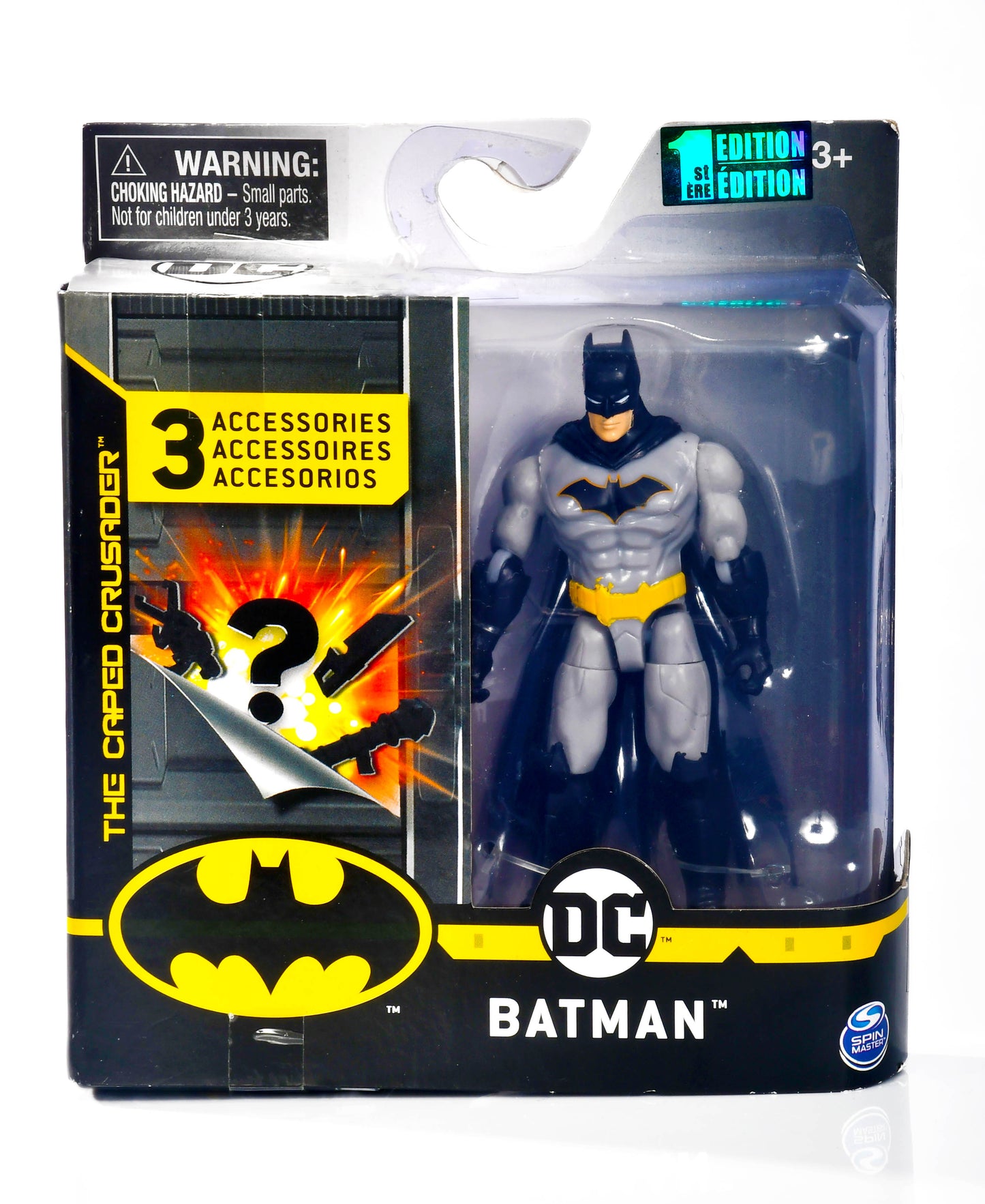 Batman 4" Action Figure Caped Crusader with 3 Mystery Accessories DC Comics