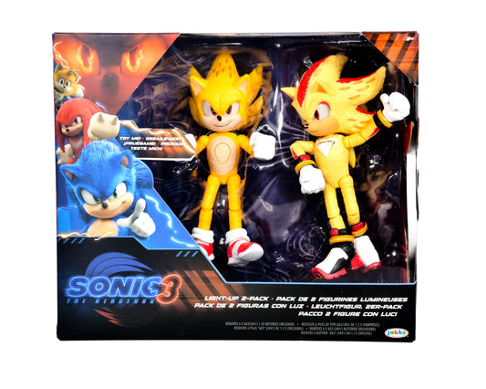 Sonic 3 Super Shadow & Super Sonic 5" Light-Up 2-Pack Jakks Pacific