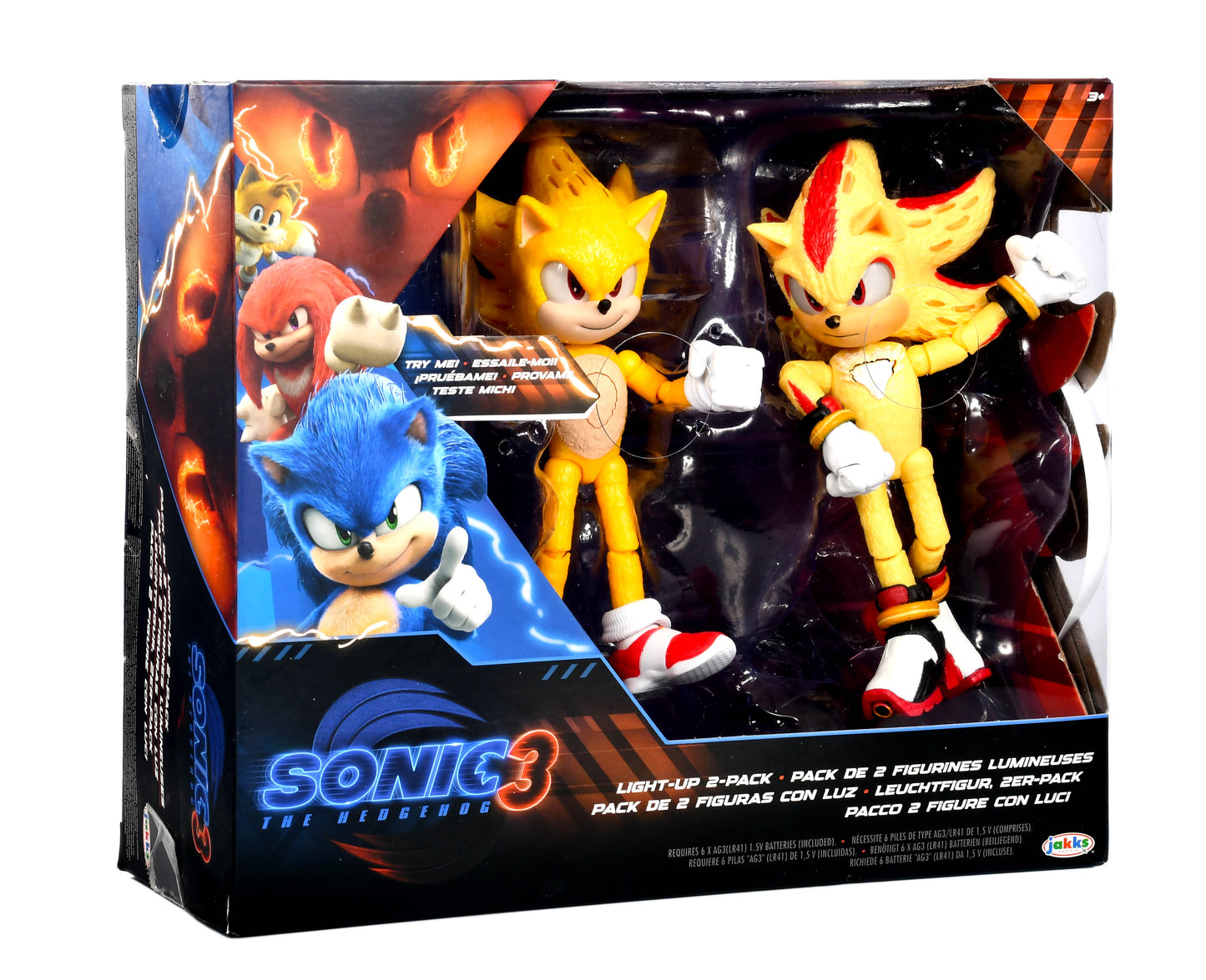 Sonic 3 Super Shadow & Super Sonic 5" Light-Up 2-Pack Jakks Pacific