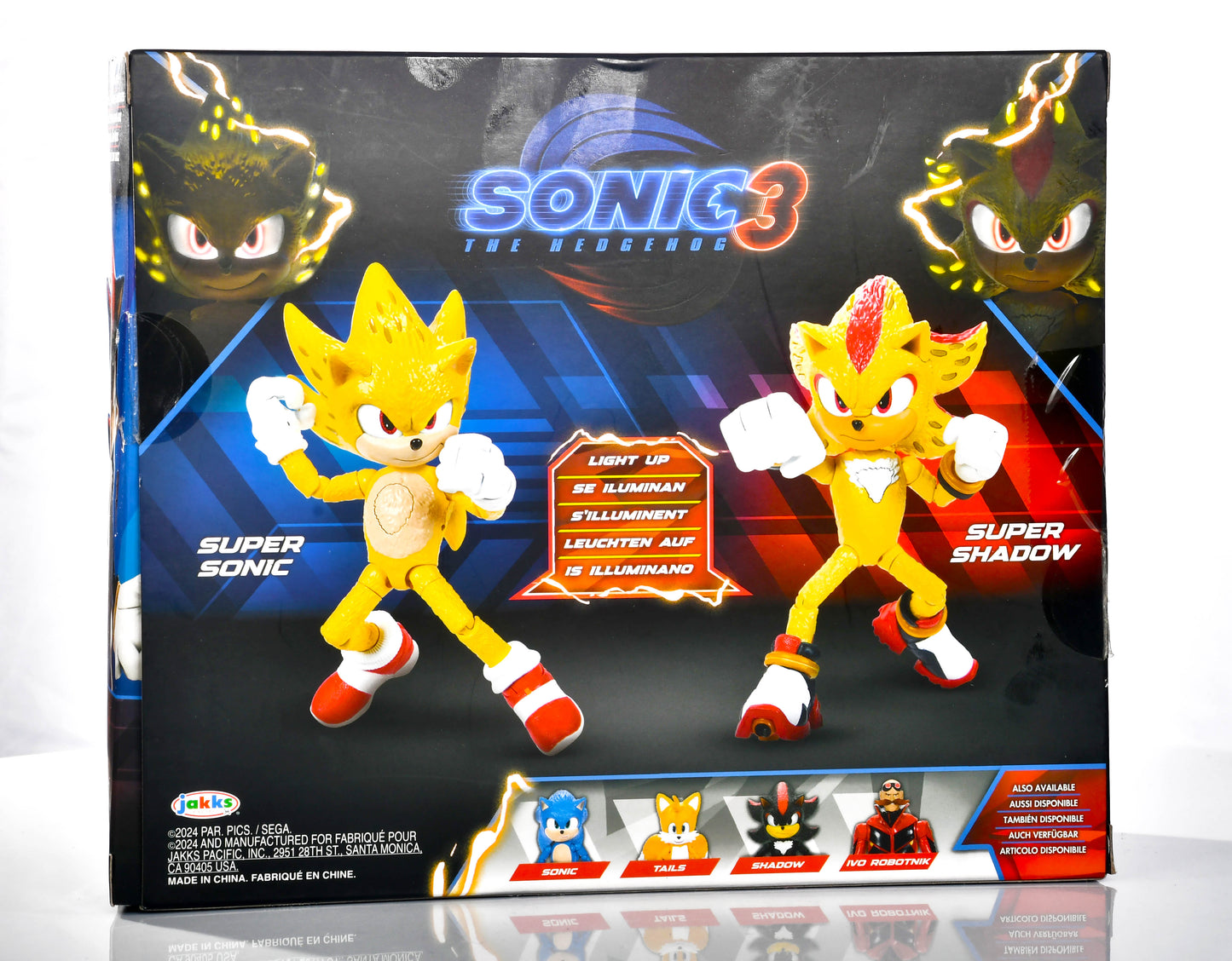Sonic 3 Super Shadow & Super Sonic 5" Light-Up 2-Pack Jakks Pacific