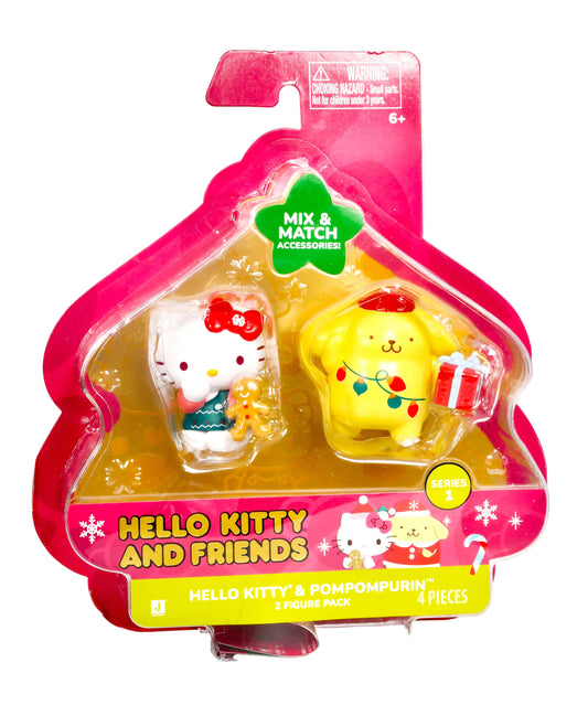 SANRIO Hello Kitty 2 Figure Pack Hello Kitty & Pompompurin