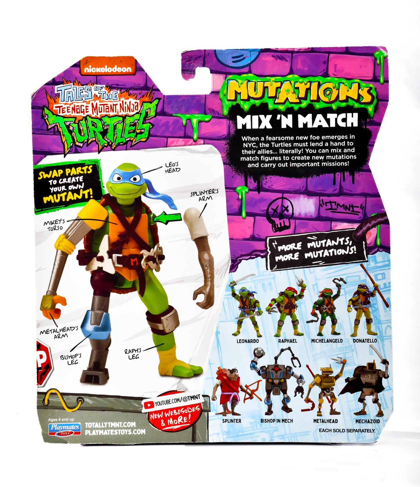 Tales Of The Teenage Mutant Ninja Turtles Mutations Mix and Match Michelangelo
