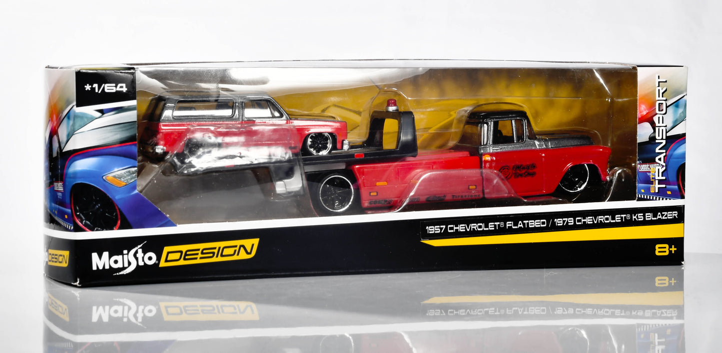 Maisto Design 1957 Chevy Flatbed/1979 Chevy K5 Blazer