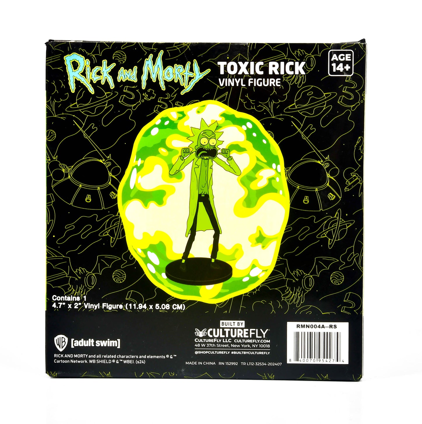 Culture Fly Adult Swim - Rick & Morty TOXIC RICK Vinyl Figure 4.5" w Box