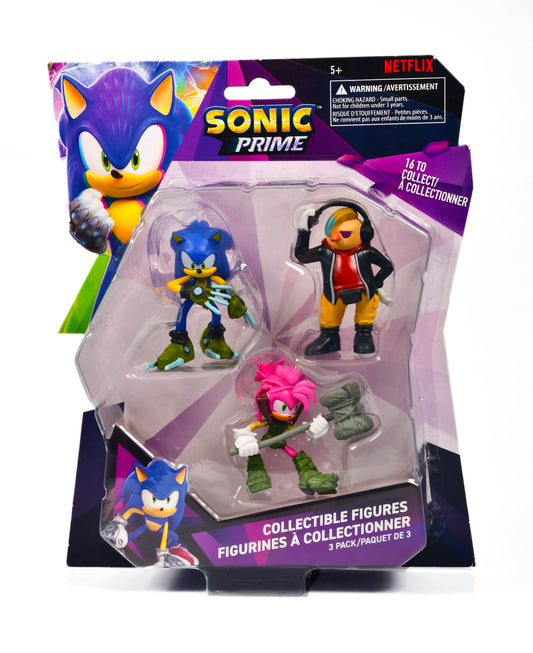 Sega NETFLIX Series SONIC PRIME Collectible Figures SEALED (3-Pack)