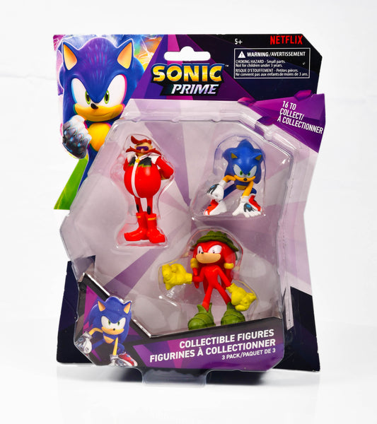 Sonic Prime Collectible Figures 3 Pack  Sonic, Eggman and Knuckles.