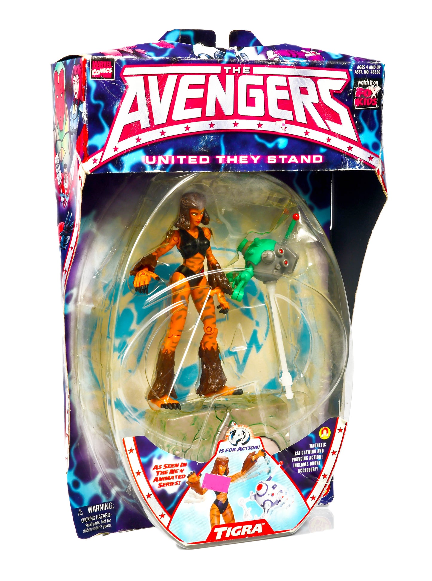 AVENGERS TIGRA 1999 UNITED THEY STAND MAGNETIC CAT CLAWING AND POUNCING ACTION
