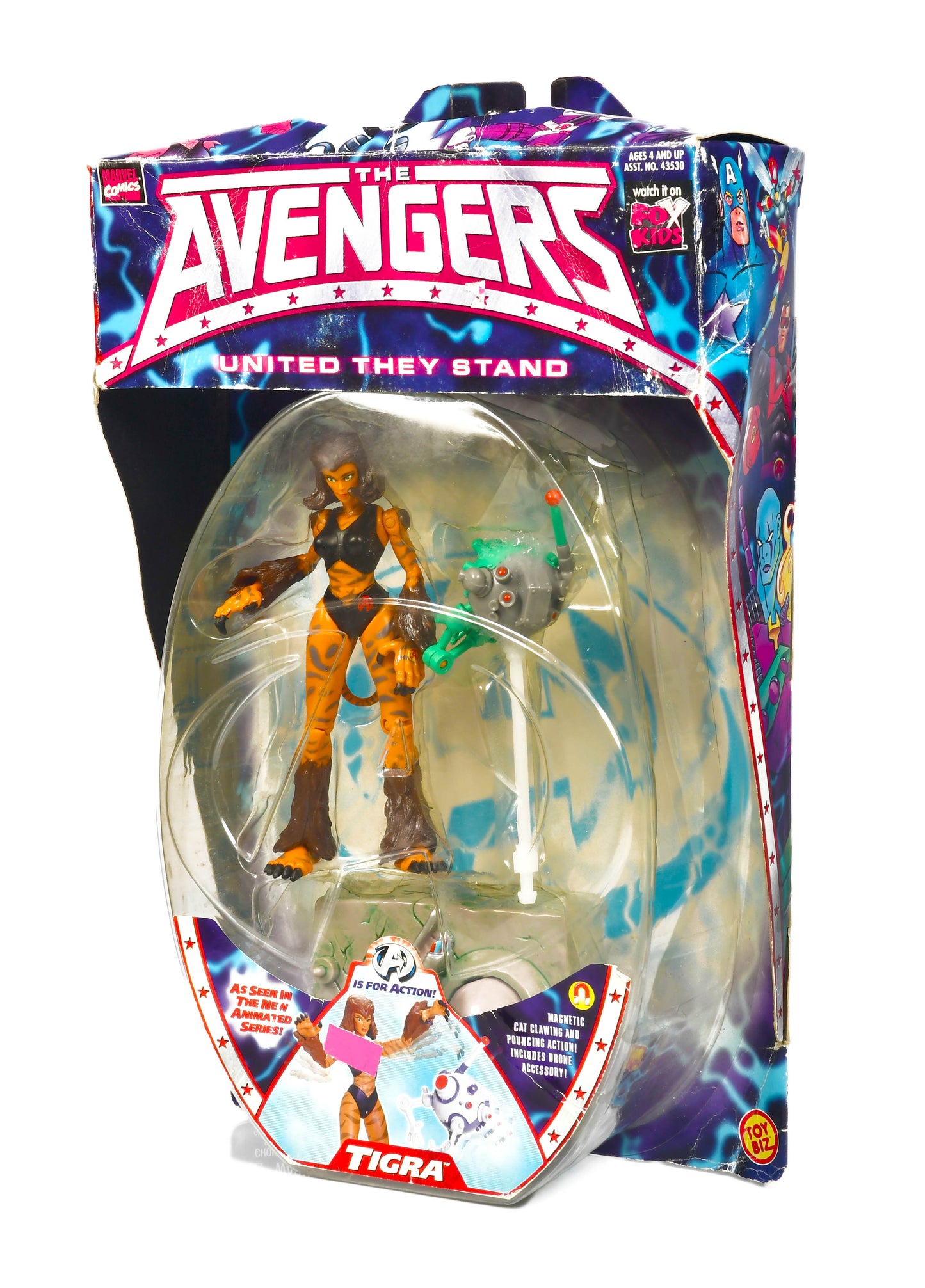 AVENGERS TIGRA 1999 UNITED THEY STAND MAGNETIC CAT CLAWING AND POUNCING ACTION