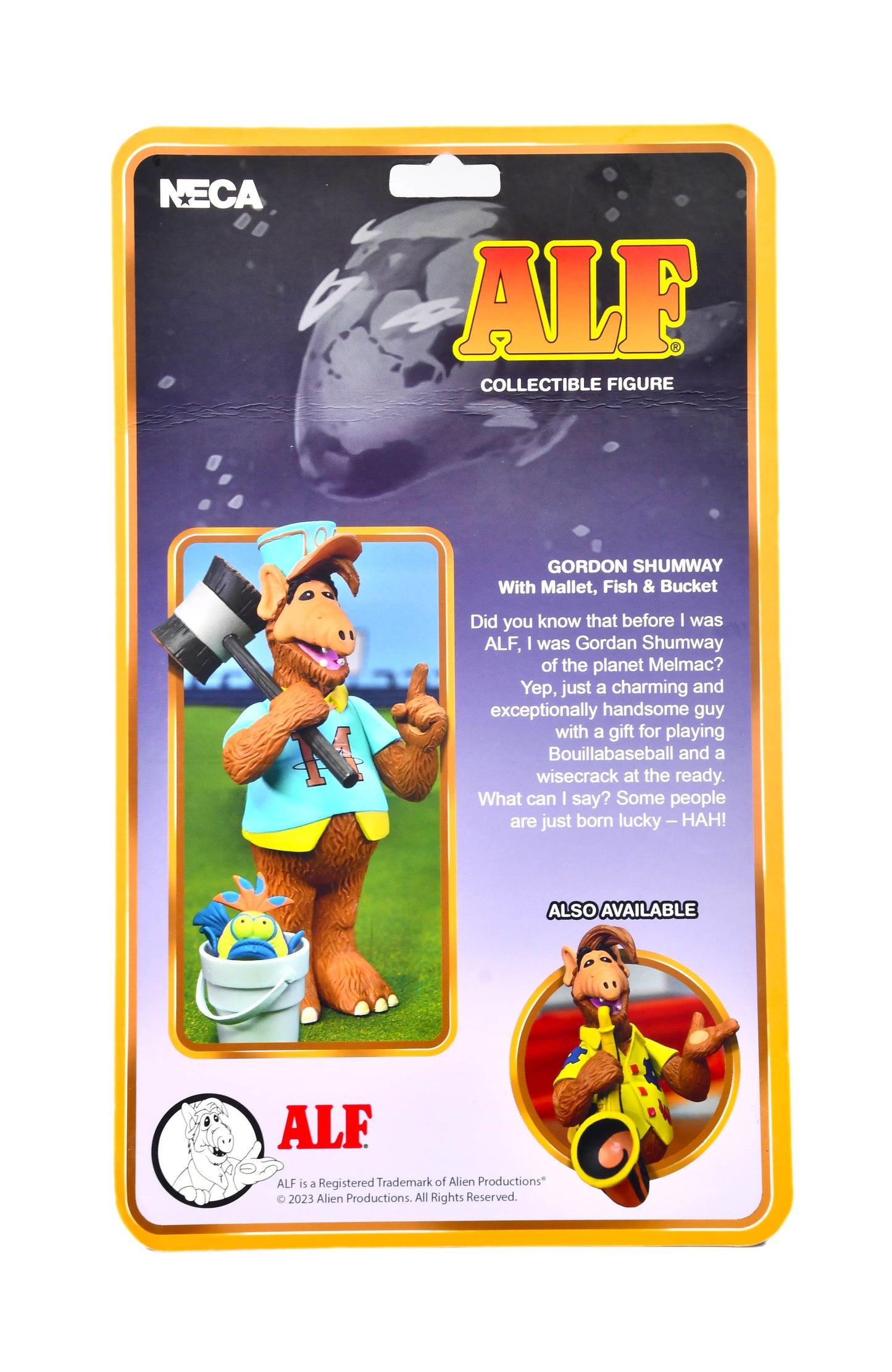 ALF Collectible Figure -Gordon Shumway w/Mallet, Fish & Bucket NECA