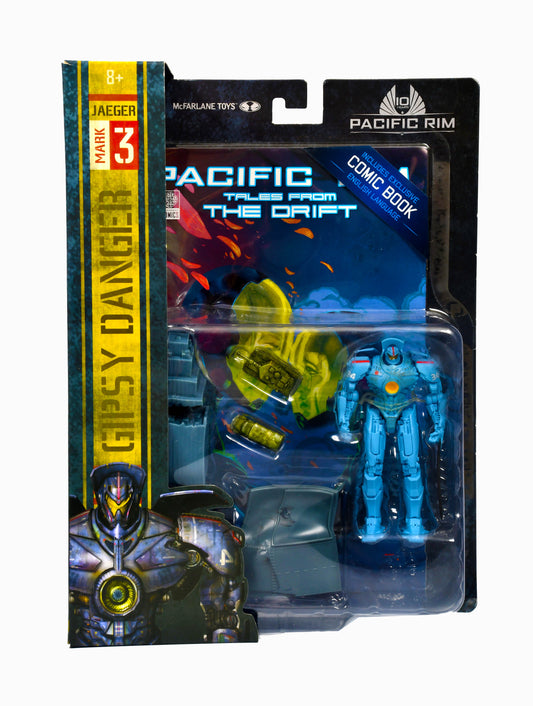Pacific Rim 4” Gipsy Danger Figure w/ Comic Book+Accessories McFarlane Toys NIB