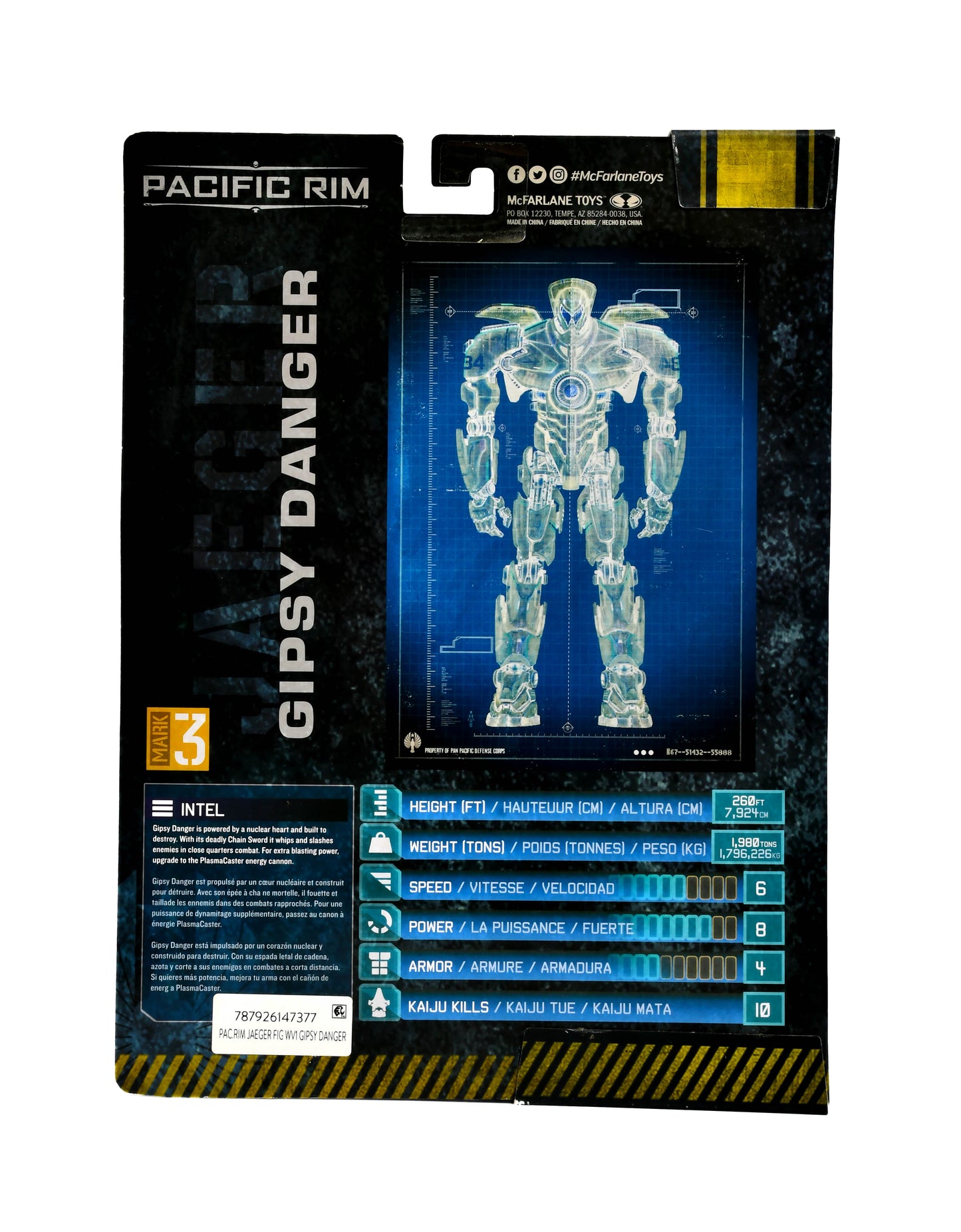 Pacific Rim 4” Gipsy Danger Figure w/ Comic Book+Accessories McFarlane Toys NIB