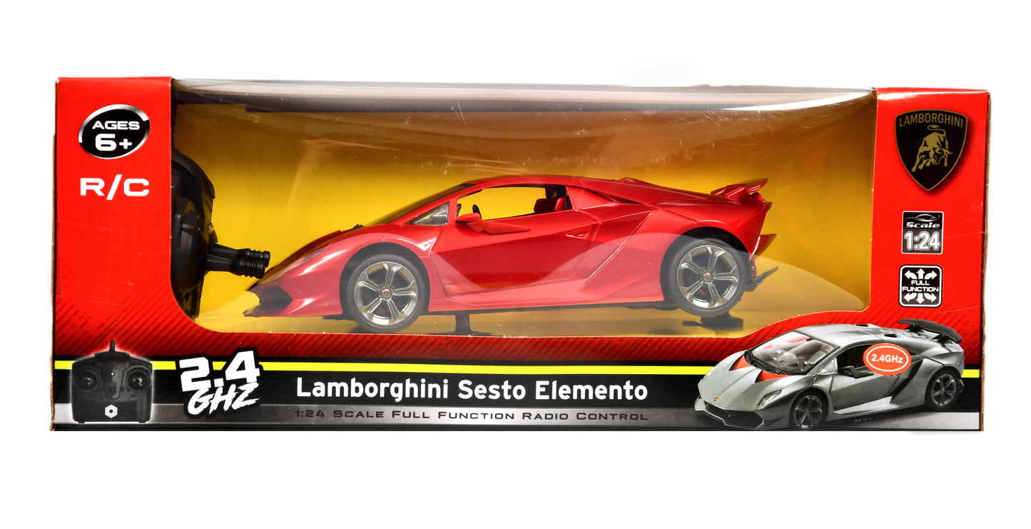 Braha Lamborghini R/C Car 1:24 Red Sesto Elemento W Remote Control