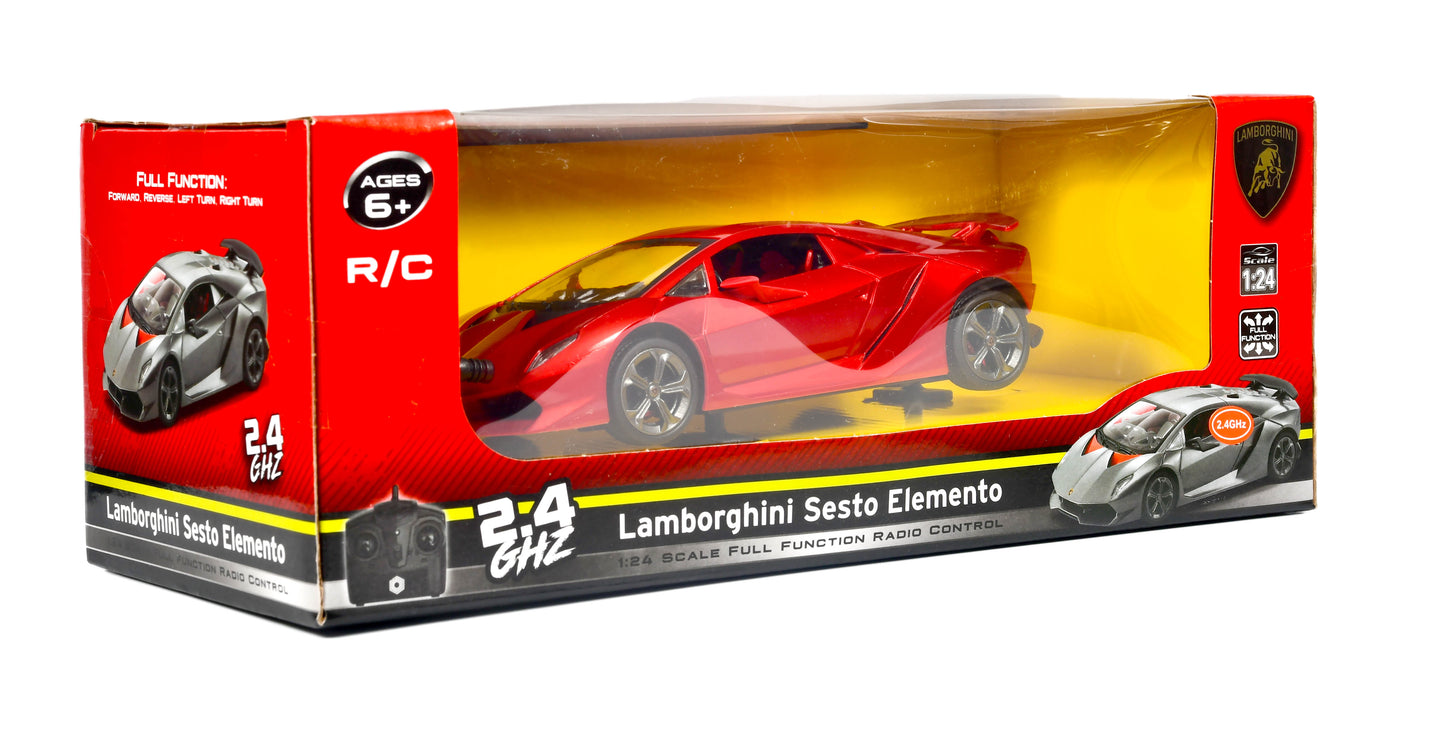Braha Lamborghini R/C Car 1:24 Red Sesto Elemento W Remote Control