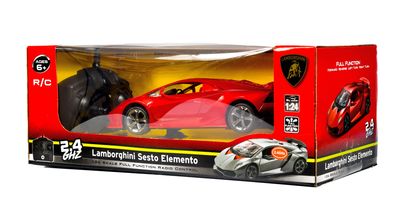 Braha Lamborghini R/C Car 1:24 Red Sesto Elemento W Remote Control