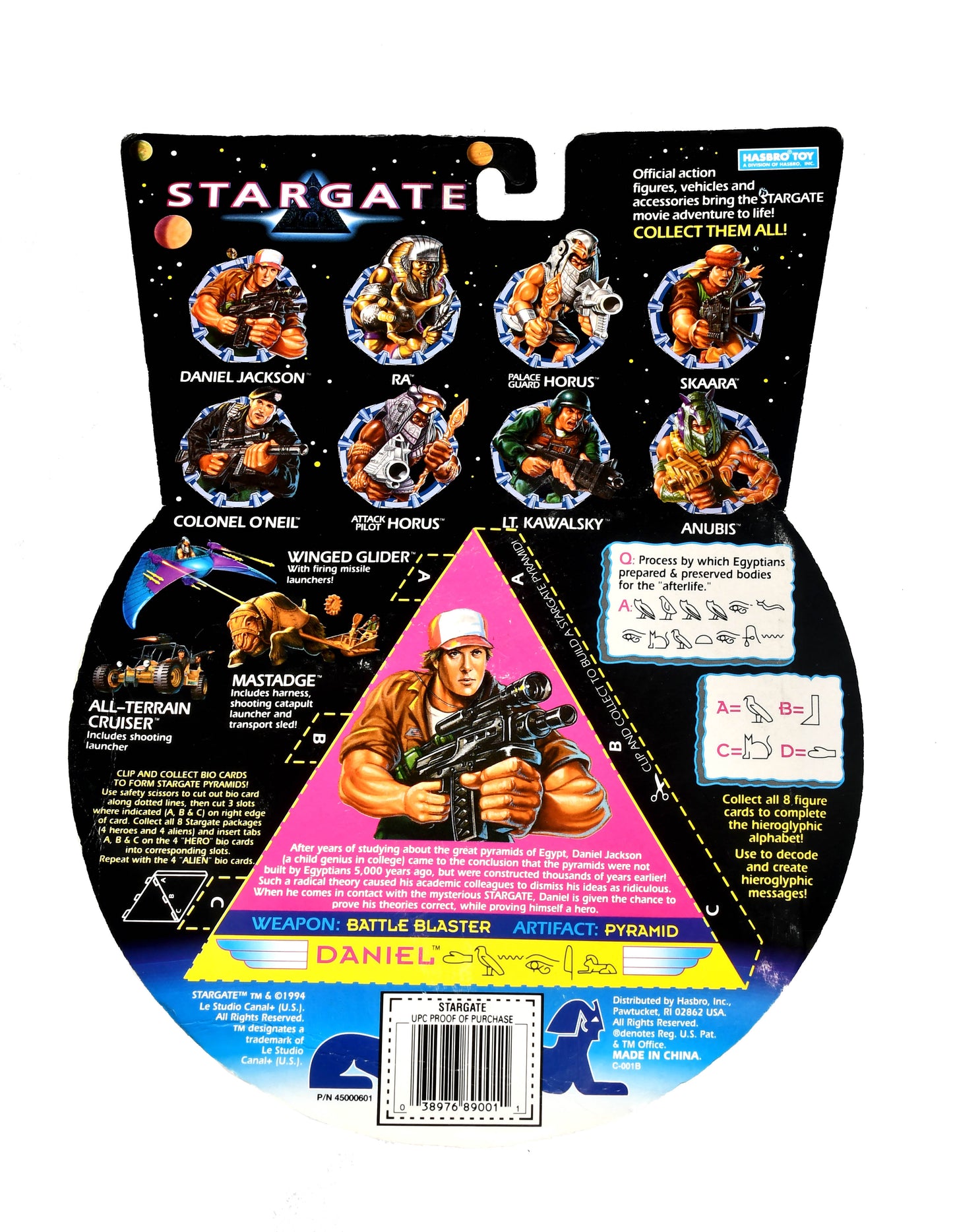 Stargate Daniel Archaeologist Figure with Collectible Pyramid Artifact by Hasbro