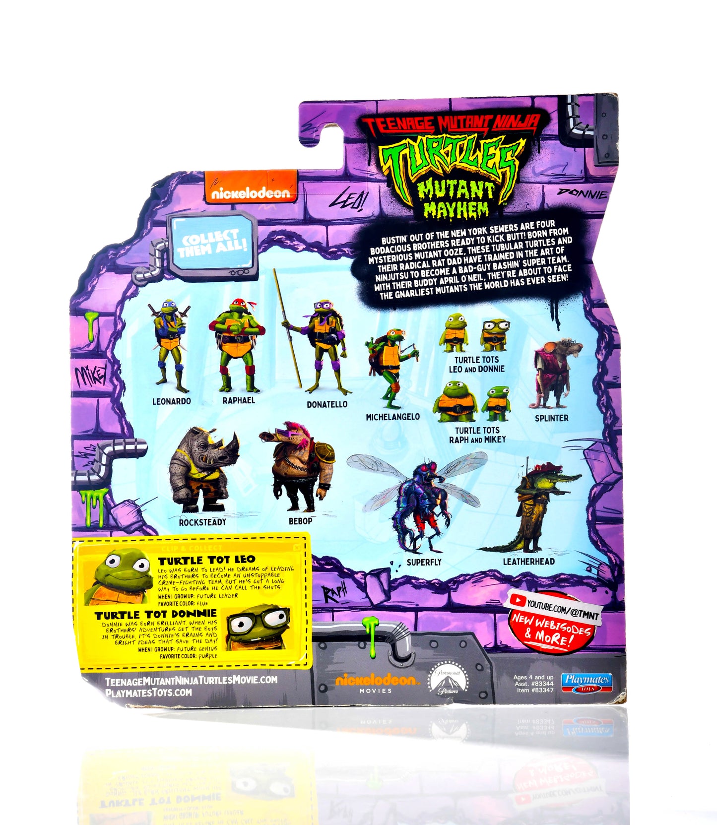 Teenage Mutant Ninja Turtles Mutant Mayhem Turtles Tots Donnie & Leo 2 Pack