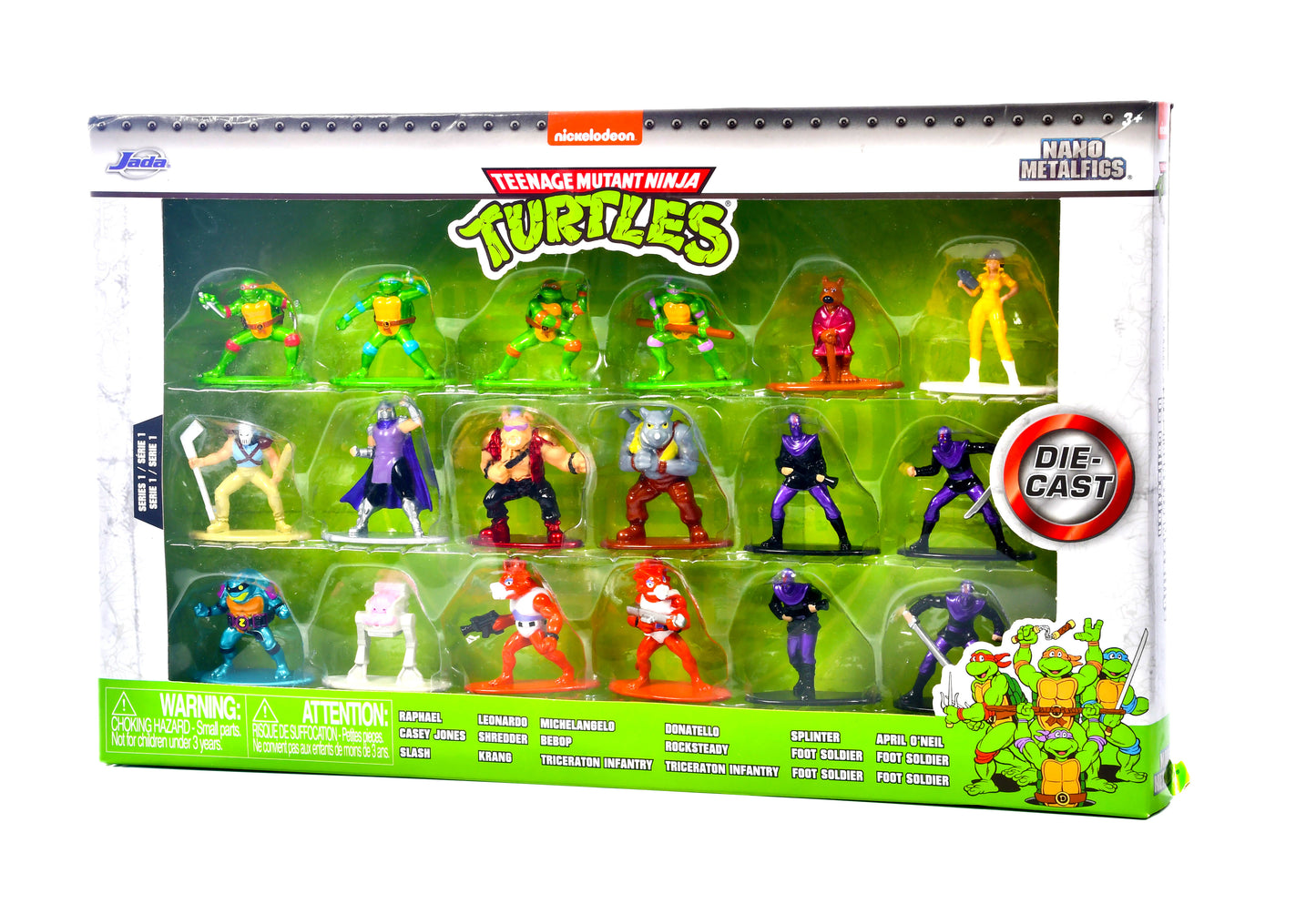 Nickelodeon Teenage Mutant Ninja Turtles TMNT Jada Nano Metalfigs 18 Figures