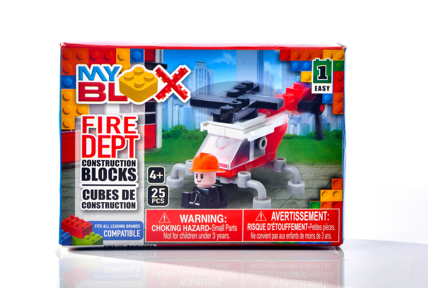 My Blox Building Fire Dept. Helicopter 5 Pieces Toy Gift