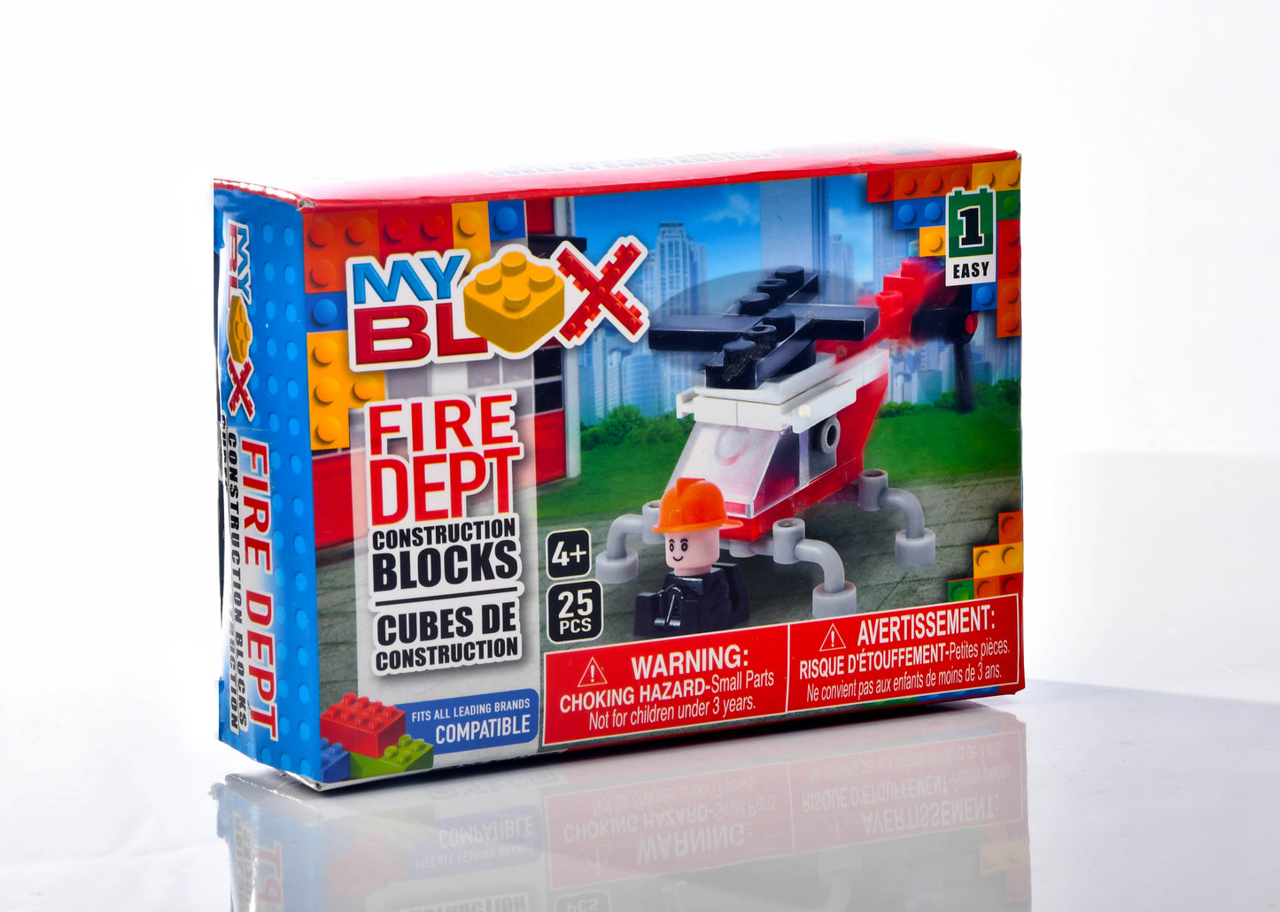 My Blox Building Fire Dept. Helicopter 5 Pieces Toy Gift