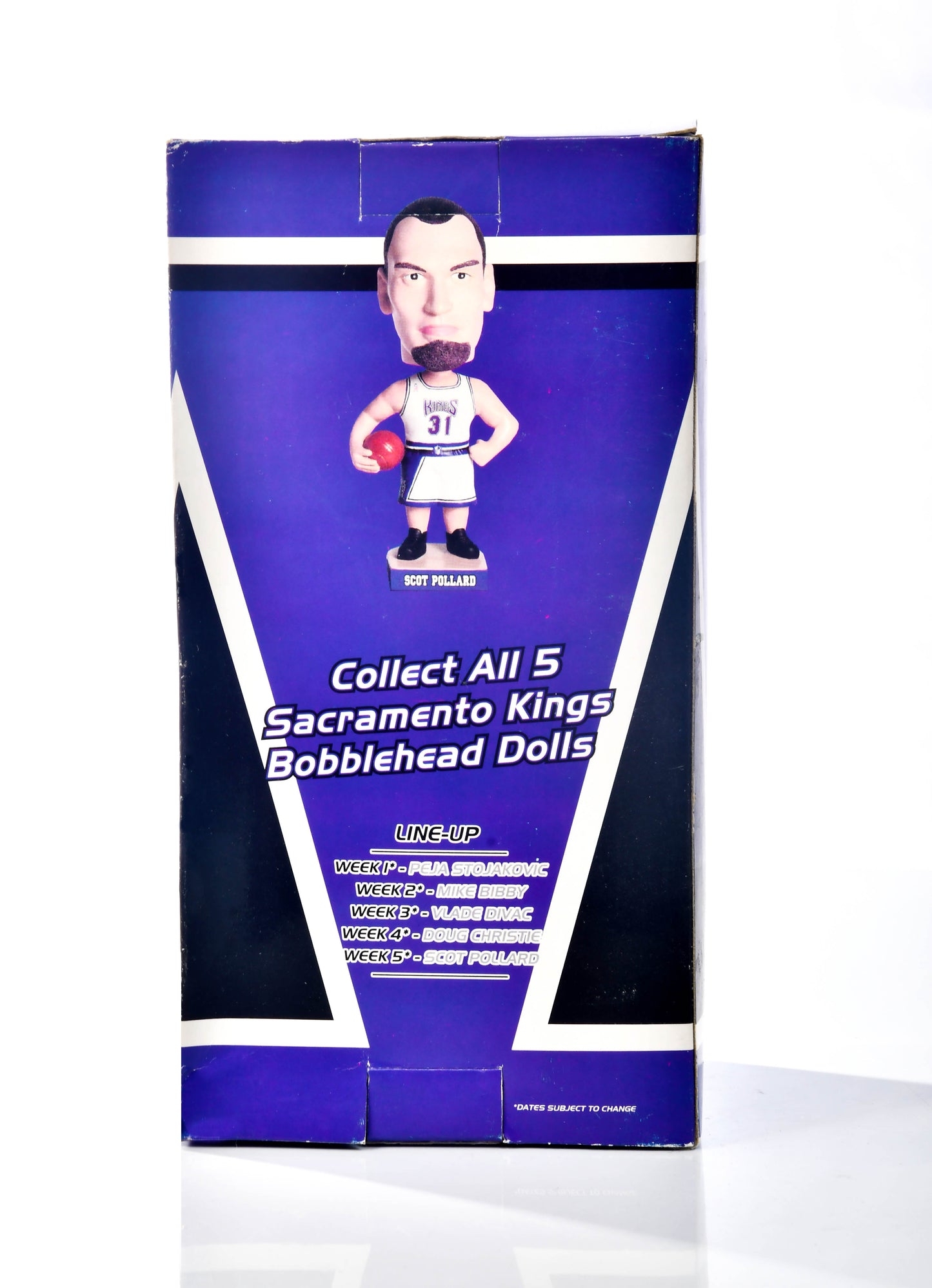 Carl's Jr. Sacramento Kings Peja Stojakovic NBA Bobblehead Throwback Jersey VTG
