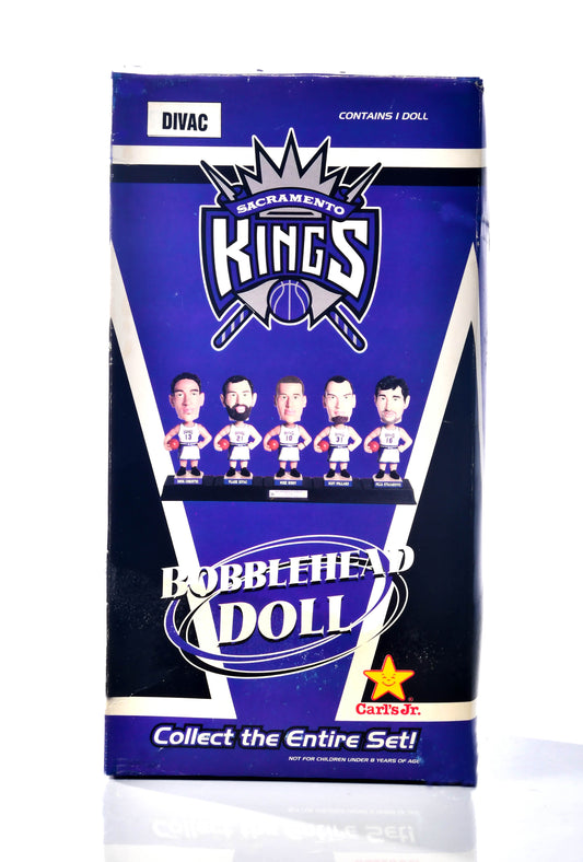 Sacramento Kings Vlade Divac Bobblehead Carl's Jr Promo NBA Basketball #21 Box