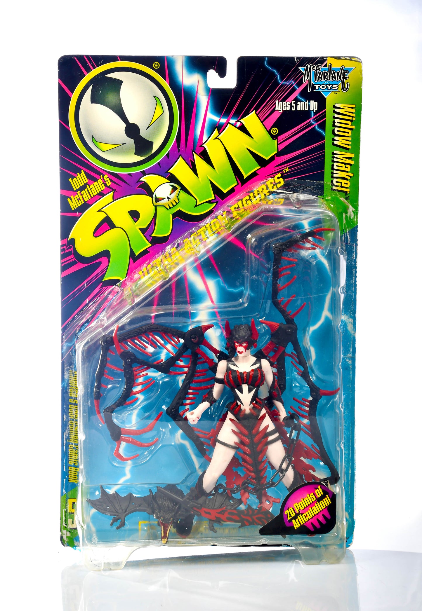 McFarlane Toys Spawn Widow Maker Action Figure Red Black White Variant Series 5