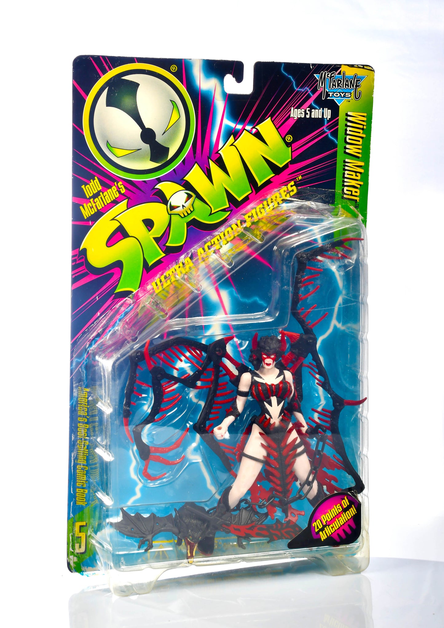 McFarlane Toys Spawn Widow Maker Action Figure Red Black White Variant Series 5